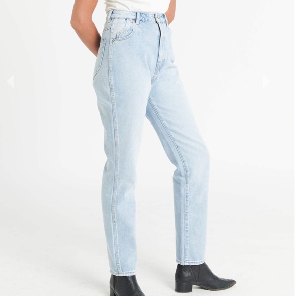 Rolla’s Elle Jean - Eva Blue - Relaxed Leg Cotton High Waist Denim Jeans - Picture 5 of 6